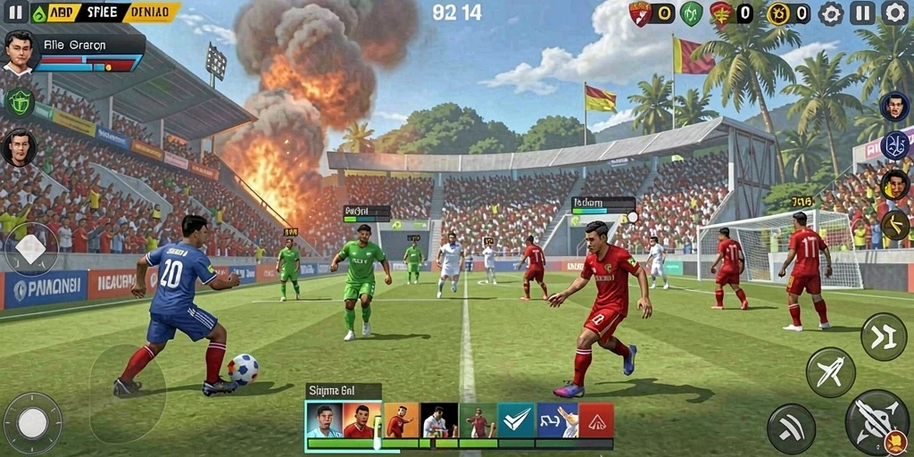 Screenshot menunjukkan karakter utama dalam aksi.