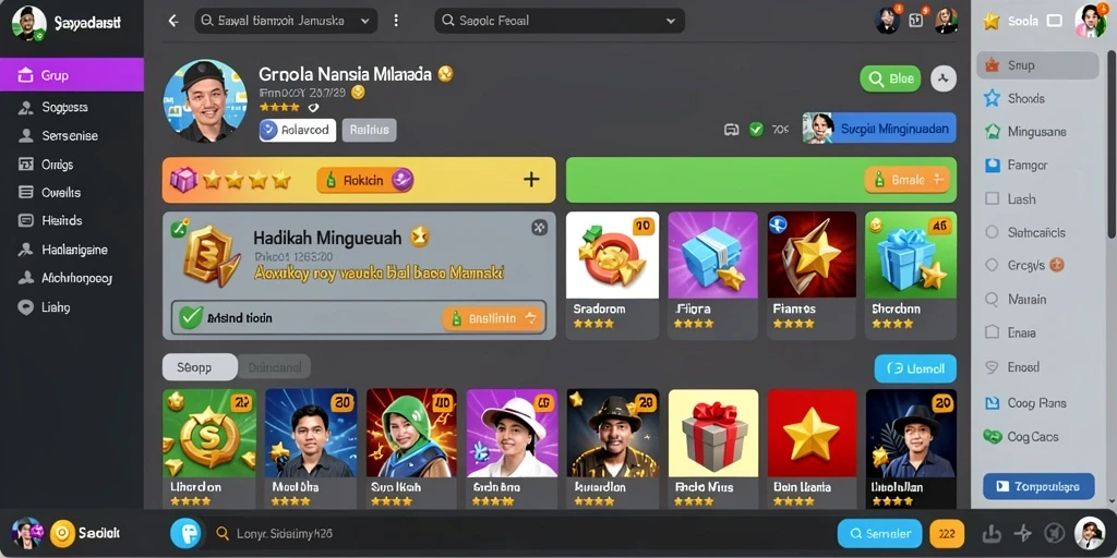 Tampilan awal menarik dengan berbagai pilihan permainan.