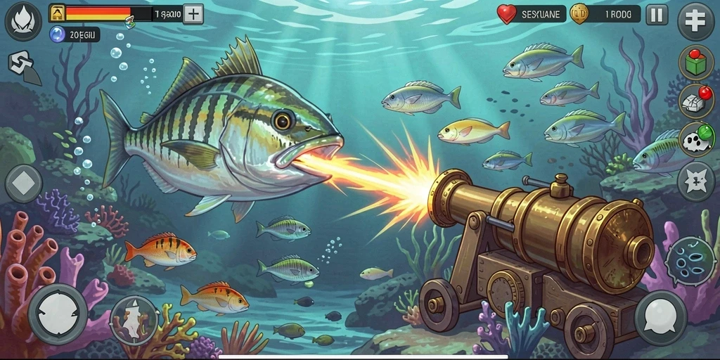 Screenshot menampilkan tampilan level yang penuh warna.